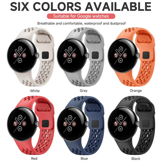 Breathable Silicone watch band For Google Pixel Watch3