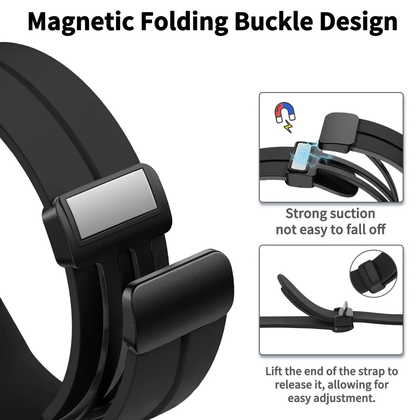 Sport Silicone Magnetic Buckle For Samsung Galaxy Watch
