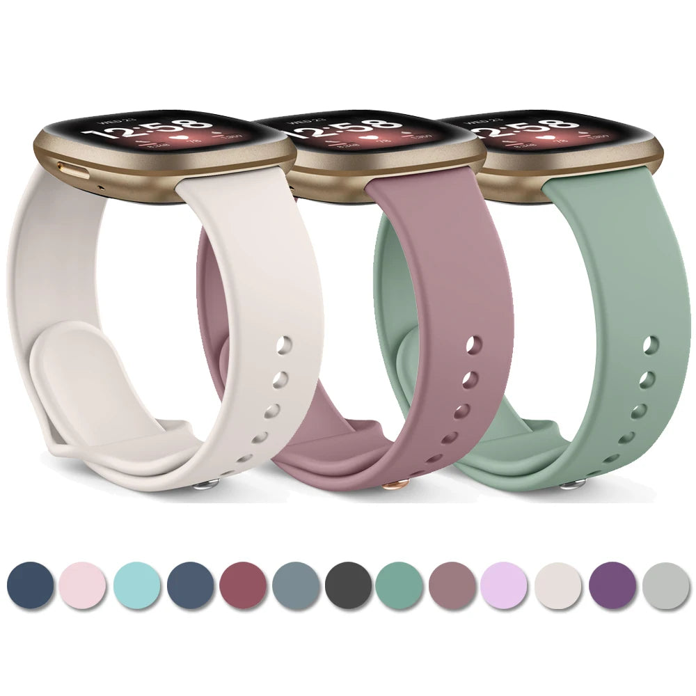 Silicone Watch Band For Fitbit Versa 4/3/2/1/Lite